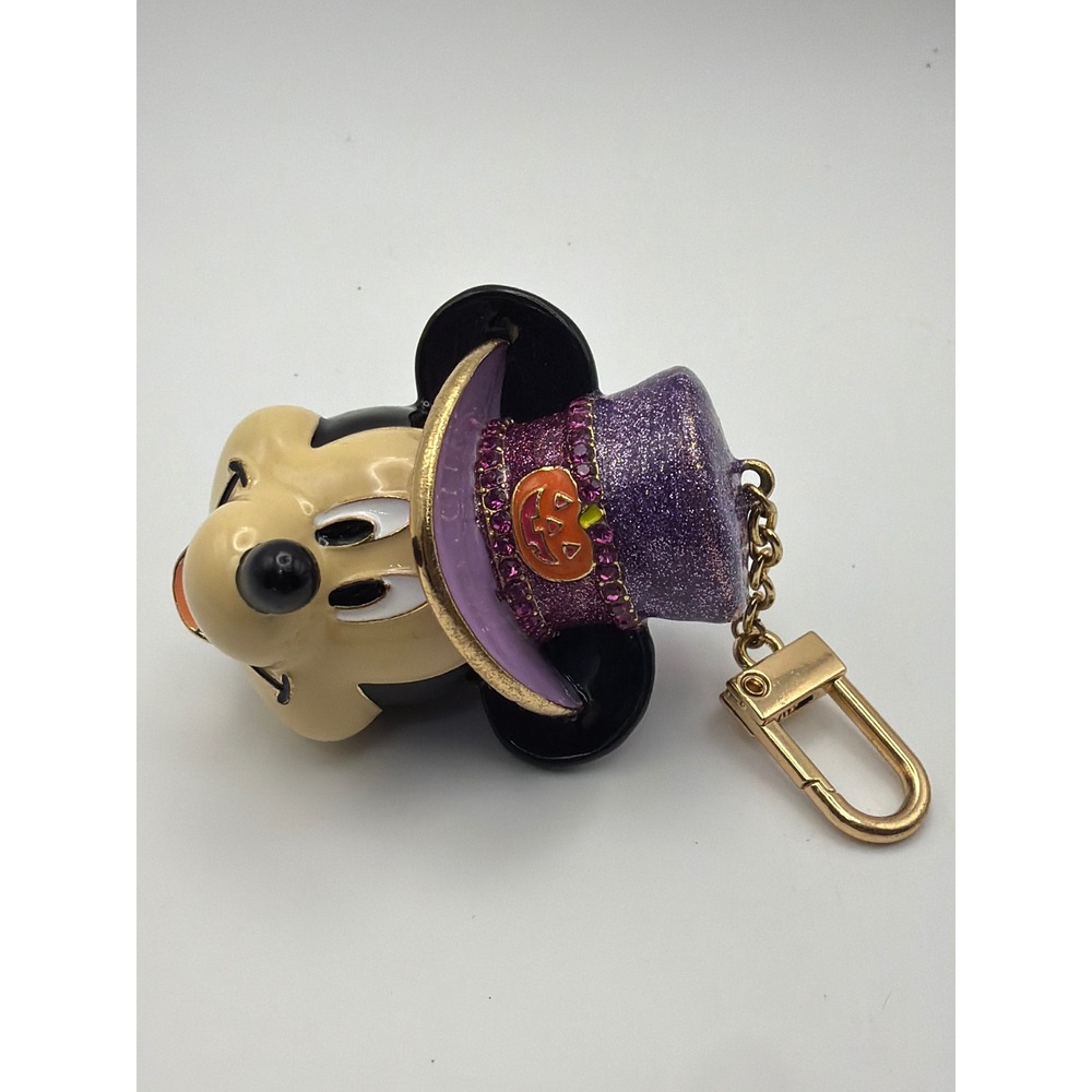 Disney BaubleBar Mickey Mouse Halloween Bag Charm Keychain Purple Hat Pumpkin